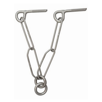 BELAY GROUP Ø10x80 + 2 ROUND RINGS + 2 CHAINS A316L