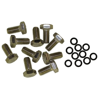 SET OF 10 STAINLESS STEEL SCREWS M8x16 A316L
