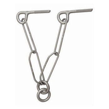 CHAINE DE RAPPEL Ø10x80 + 2 ANNEAUX + 2 CHAÎNES A316L