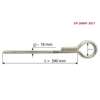 CLOSED EYE BOLT FOR BRIDGES