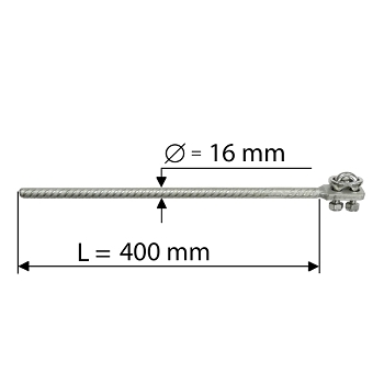 U-CLAMP BOLT FOR HORIZONTAL SECTION