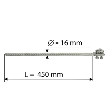 U-CLAMP BOLT FOR HORIZONTAL SECTION