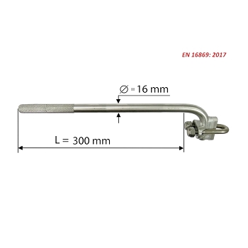 U-CLAMP BOLT FOR VERTICAL SECTIONS