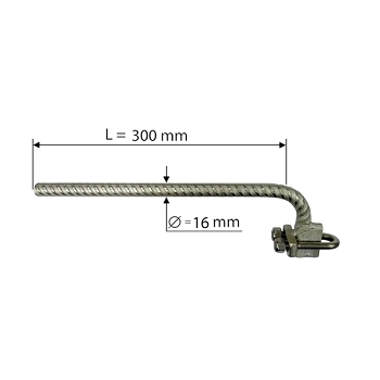 U-CLAMP BOLT FOR VERTICAL SECTIONS